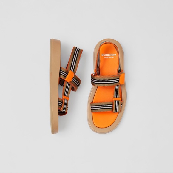 Burberry Orange Sandals Chic and Comfortable - Picture 1 of 6
